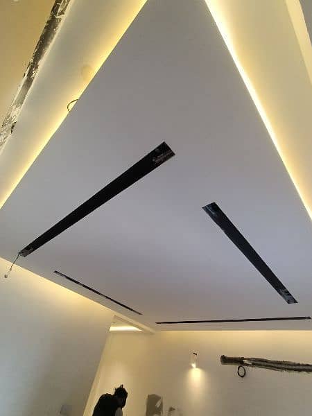 wallpaper/pvc panel,woden & vinyl flor/led rack/ceiling,blind/gras/flx 14