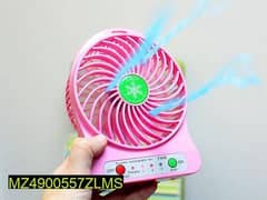Rechargeable 3 speeds fan