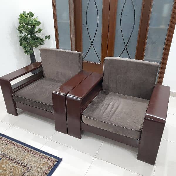 7 seater pure wooden sofa set 1