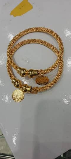 Gold polish bangles