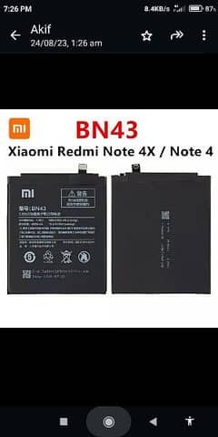 Redmi Note 4X new original battery 0