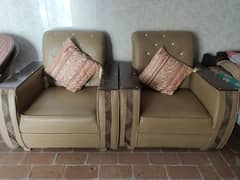 3 sater sofa with 2 single sofas and 3 tables