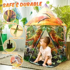 Large Dinosaur Play Tent For Kids with Colorful Light, Foldable C221