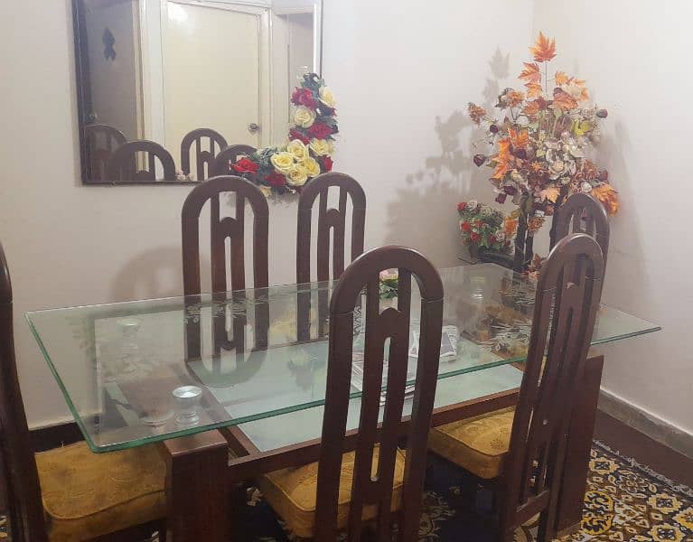 original sheesham dining table with 6 chairs 2