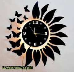 Analogue wall clock with light 0