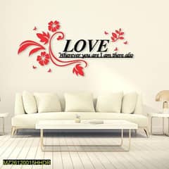 Red and black  love quote wall decor