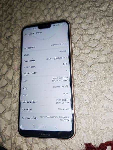 Huawei p20 lite 4/64gb back crack and speaker is not working 1