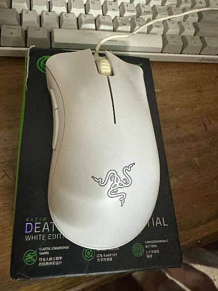 Razer Deathadder Essential white edition gaming mouse for sale 1