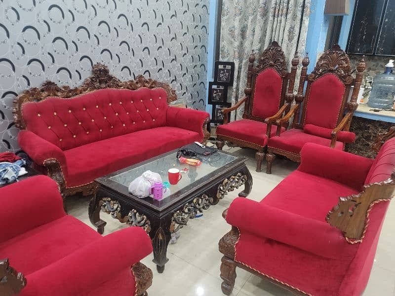 sofa set along with huge chairs and coffee table for sale 5
