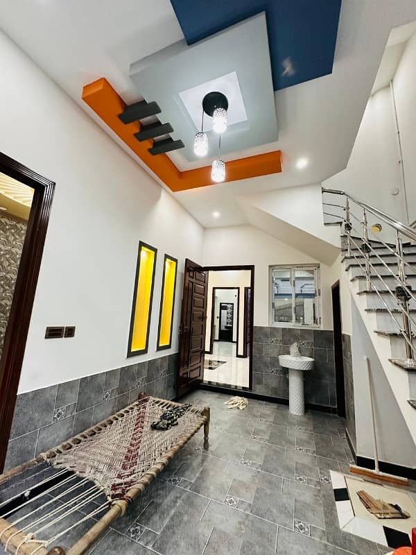 120 sq yard Brand New Zero meter G+1 luxury house for sale in SAADI TOWN 11