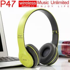 P47 Ultimate Wireless Headphones - Bluetooth, FM, Mic & Foldable