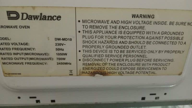 Dawlance microwave 5