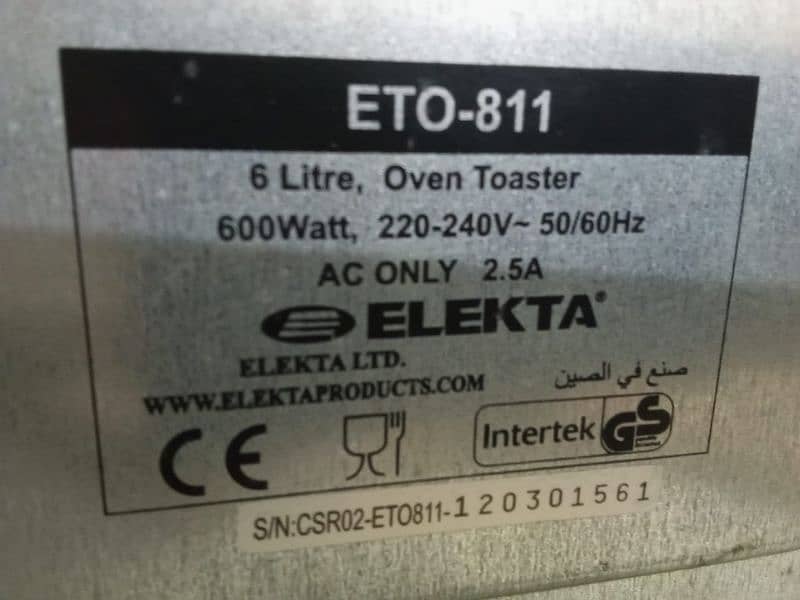 Electa Oven Toaster for Sale. . . 2