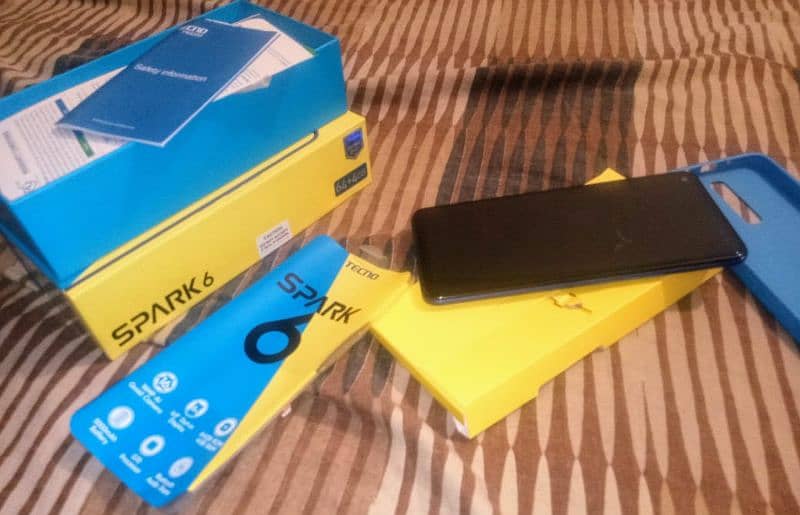 Tecno Spark 6 New Mobile and full Box condition 10/10 A one 4