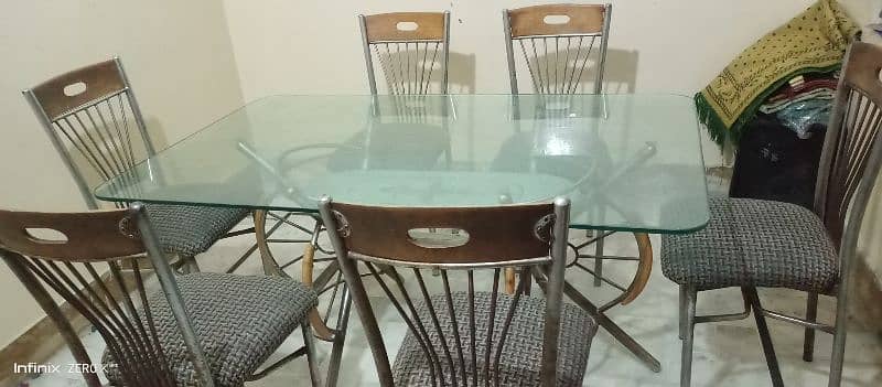Dining table with 6 solid chairs. . . . . 4