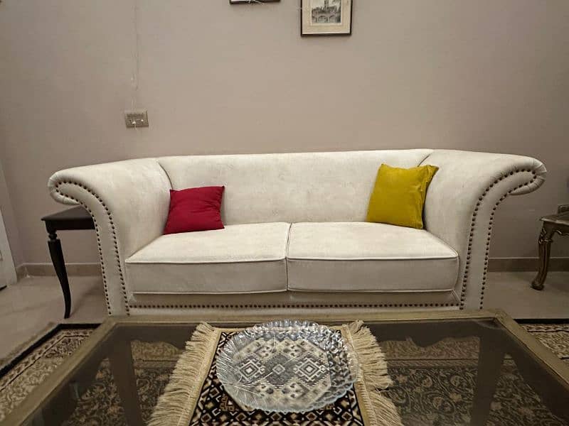 sofa set with centre table and 1 side table 3