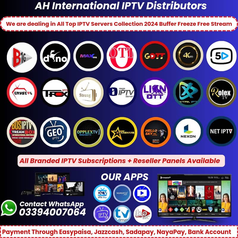 IPTV PREMIUM 4K SERVERS 2024 + RESELLERS AVAILABLE CONTACT 03394007064 1