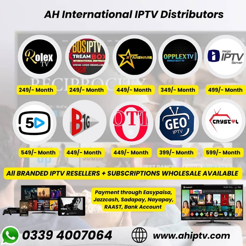 IPTV SERVERS BRANDED QUALITY + RESELLER SERVICES WHOLESALE 03394007064 1