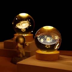 3d Solar System Crystal Ball Night Light | Crystal Ball 0