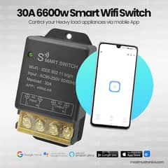 30A 220v ewelink app smart wifi switch for heavyload motr geysr heater