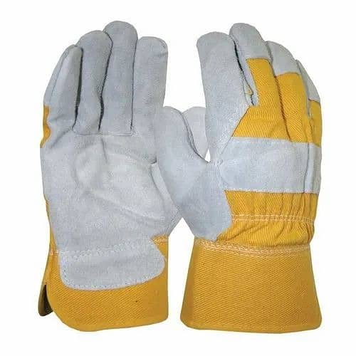 Leather Gloves Cowhide, Premium 707 welding Glove Full Finger palm 3