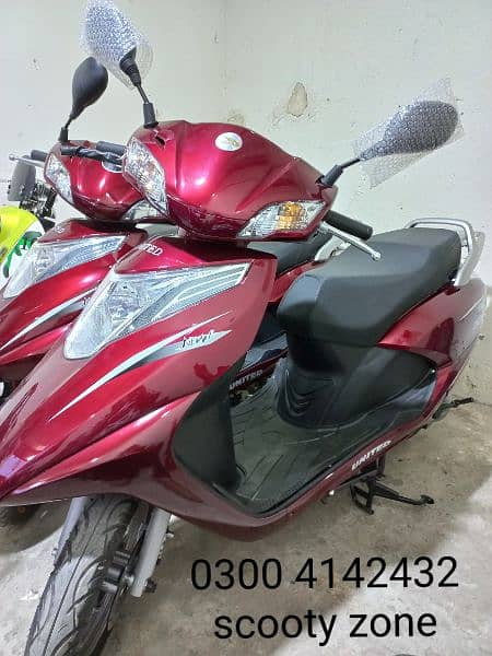 united scooty available contact at**03004142432** 1