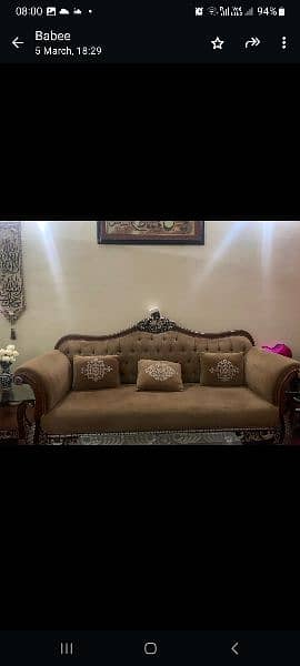 7 seater chinyoti sofa sent in amazing condition 1