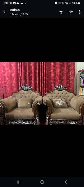 7 seater chinyoti sofa sent in amazing condition 3