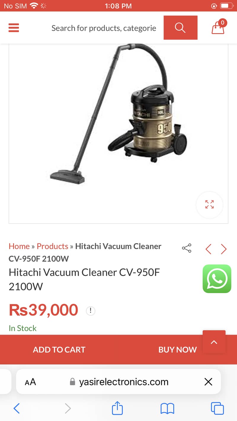 Hitachi vaccum cleaner 2