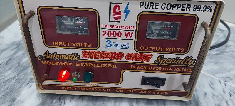 Voltage Stablizer for Fridge - 2000 Watt - 3 relay 2