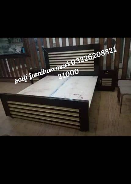 bed / double bed / king size bed  / poshish bed / bed set / single bed 6