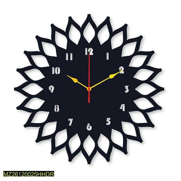 Sun Round Analogue Wall Clock 0