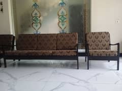 Imported Sofa Set 3+1+1 Sofa Pure Wood with new seats of Molty Form 0
