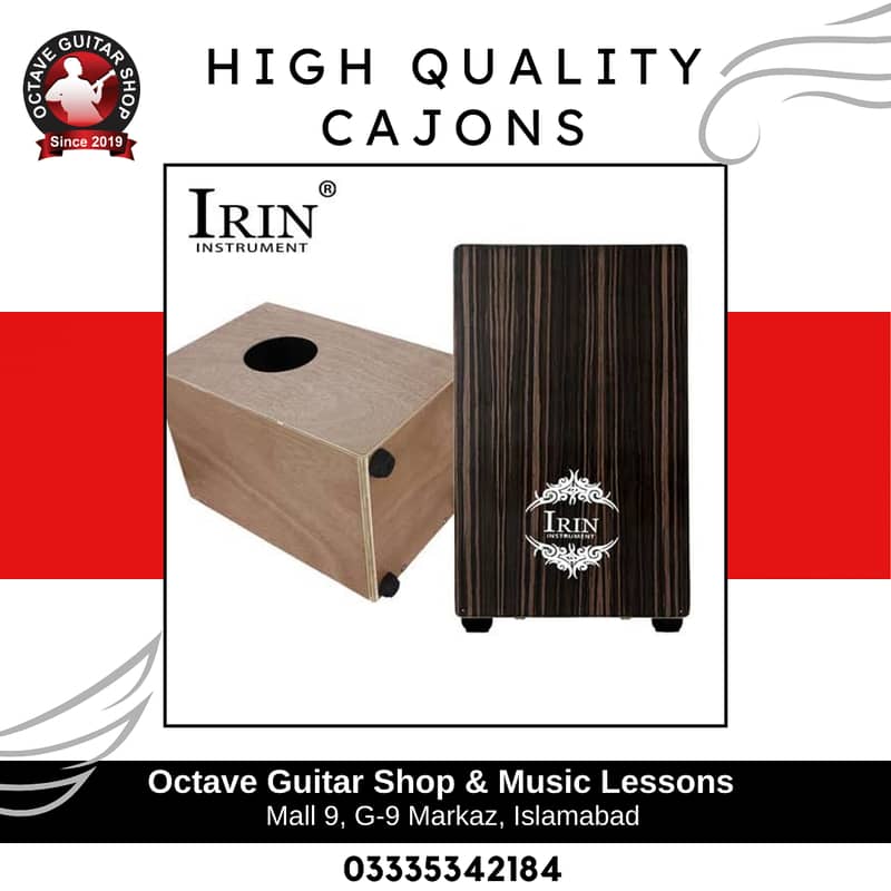 High Quality Imported IRIN Cajons at Octave Guitar Shop 0