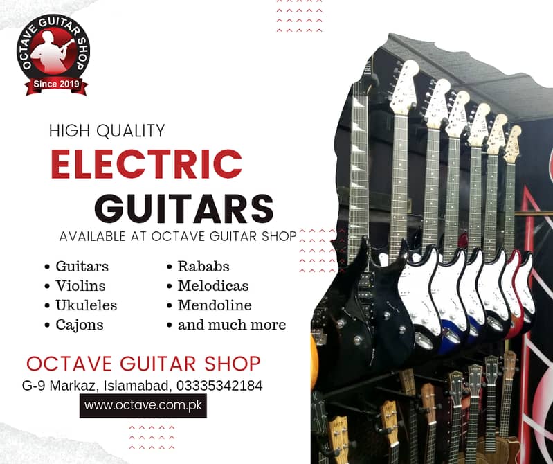 High Quality Electric Guitars available at Octave Guitar Shop 0