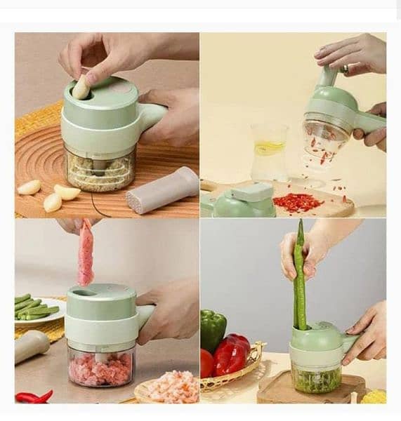 Electric Handheld Cooking Hammer Vegetable Cutter Set Electric 2