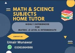 O Level, Matric & Intermidiate classes Home Tution