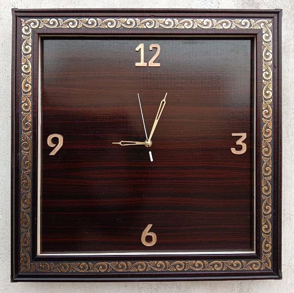 Fancy wooden wall clock 1