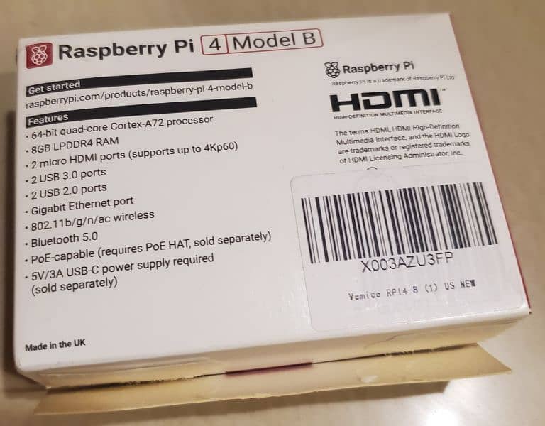 Raspberry Pi Model 4B , RAM 8.0 GB 2