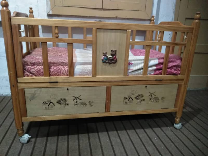 Kids baby cart - Wooden Bed baby - 03339131090 0