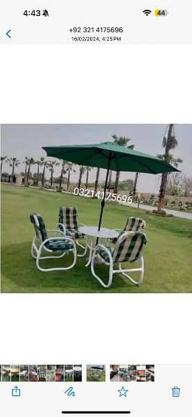 OUTDOOR GARDEN RATTAN UPVC FURNITURE SOFA SET CHAIRS TABLE UMBRELLA 2