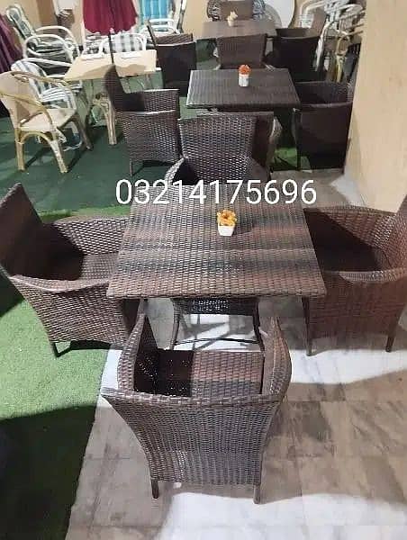 OUTDOOR GARDEN RATTAN UPVC FURNITURE SOFA SET CHAIRS TABLE UMBRELLA 19