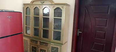 Wooden Showcase (bartanooon wali alamari) 4 Cabinets excellent quality