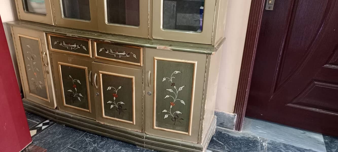 Wooden Showcase (bartanooon wali alamari) 4 Cabinets excellent quality 1