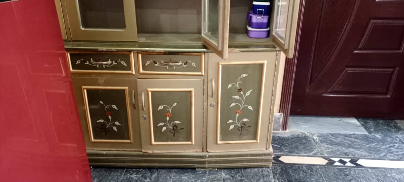 Wooden Showcase (bartanooon wali alamari) 4 Cabinets excellent quality 4