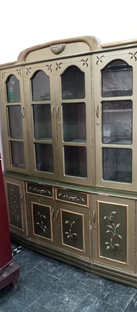 Wooden Showcase (bartanooon wali alamari) 4 Cabinets excellent quality 7