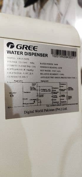 GREE Water Dispenser 20 Ltrs GW-JL500FS 5