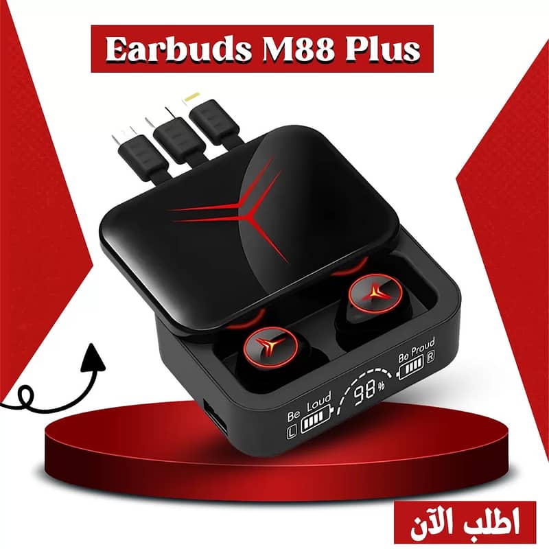 M88 Plus Earbuds Bluetooth Power Wireless Earphones 2