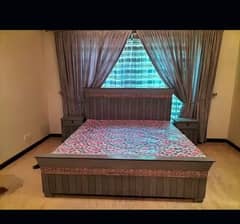 double bed, king size bed poshish brass bed side table wardrobes, sofa