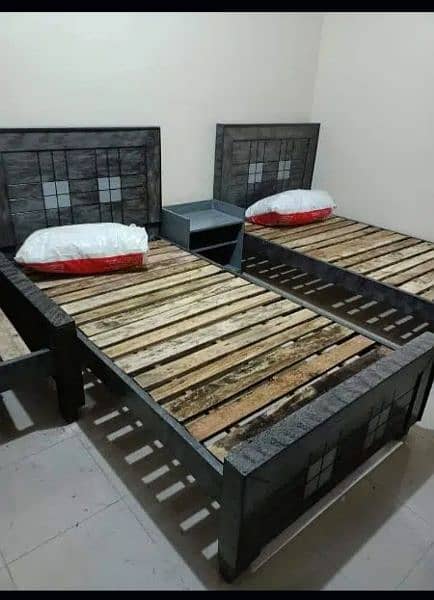 single bed, bed set, side table, mattress, double bed 2